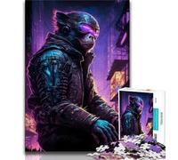 1000 Piece Jigsaw Puzzle for Adults And Teenagers Monkey Human 1000 Pieces for Adults,Staycation Kill Time with Fully Interlocking Randomly Shaped Pieces 38x26cm