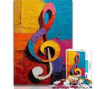 1000 Piece Jigsaw Puzzle for Adults And Teenagers Musical Symbols Adult Puzzles,Fun Games Wall Decoration Unique Birthday And Xmas Gifts (size 38x26cm)