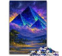1000 Piece Jigsaw Puzzle for Adults And Teenagers Mysterious Egyptian Pyramids Help The Brain Exercise Addictive Toys to Cultivate Patience Wall Decoration 26x38cm