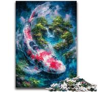 1000 Piece Jigsaw Puzzle for Adults And Teenagers Mysterious Koi for And 14 Years And over Impossible Game Christmas Birthday Gift 50x75cm