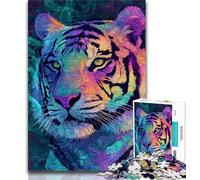 1000 Piece Jigsaw Puzzle for Adults And Teenagers Mysterious Tiger 1000 Pieces for Teenagers,learning Educational Is Ideal As A Gift for The Whole Family (size 38x26cm)