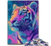 1000 Piece Jigsaw Puzzle for Adults And Teenagers Mysterious Tiger Educational Family Game Is Ideal As Gifts for The Whole Family for 14+ 26x38cm