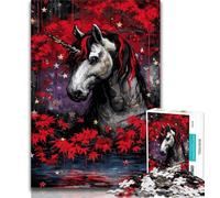 1000 Piece Jigsaw Puzzle for Adults And Teenagers Mysterious Unicorn,for Educational Game Challenge Toy Deal As Gifts for The Whole Family 75x50cm
