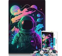 1000 Piece Jigsaw Puzzle for Adults And Teenagers Neon Astronaut 1000 Pieces for Teenagers,learning Educational Is Ideal As A Gift for The Whole Family (size 38x26cm)