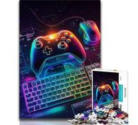 1000 Piece Jigsaw Puzzle for Adults And Teenagers Neon Games Teenager Puzzles,Family Educational Games Home Decoration Gift (size 38x26cm)