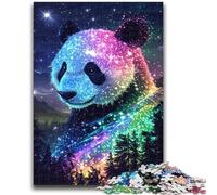 1000 Piece Jigsaw Puzzle for Adults And Teenagers Neon Panda for And from 14 Years And over Play Toys Because It Is Ideal As A Gift for The Whole Family 50x75cm