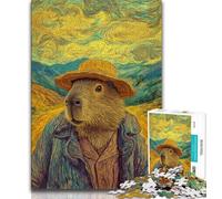 1000 Piece Jigsaw Puzzle for Adults And Teenagers Night Sky-style Capybara Puzzles for Teenagers,for Educational Game Challenge Toy Birthday Present, Gifts, Wall Art (size 75x50cm)