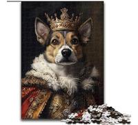 1000 Piece Jigsaw Puzzle for Adults And Teenagers Noble Corgi, Fun Activity for Home, Rainy Days Toys, Birthday Gifts 26x38cm