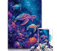 1000 Piece Jigsaw Puzzle for Adults And Teenagers Ocean Turtle Puzzles for Teenagers,Suitable for Desktop Decoration for And Age 14 (size 75x50cm)