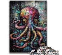 1000 Piece Jigsaw Puzzle for Adults And Teenagers Octopus Graffiti 1000 Piece Puzzle,is Ideal As Gifts for The Whole Family for Age 14 (26x38cm)