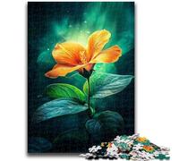 1000 Piece Jigsaw Puzzle for Adults And Teenagers Orange Flower Growing Family Fun Gifts for Friends And Family for And Age 14 26x38cm