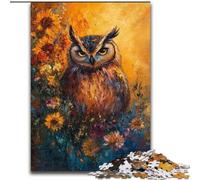 1000 Piece Jigsaw Puzzle for Adults And Teenagers Owl Flowers, Educational Games Home Decoration Suitable for Desktop Decoration (Size 26x38cm)