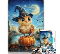 1000 Piece Jigsaw Puzzle for Adults And Teenagers Owl Pumpkin Puzzles,Challenging Game Gifts for Is Ideal As A Gift for The Whole Family 26x38cm
