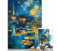 1000 Piece Jigsaw Puzzle for Adults And Teenagers Painting by Night Sky,Educational Games Home Decoration Educational Game for Birthday,Chrismas (38x26cm)
