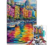 1000 Piece Jigsaw Puzzle for Adults And Teenagers Painting of Napoli Italy Waterfront,Learning Educational Toys Family Games Suitable for Desktop Decoration 75x50cm
