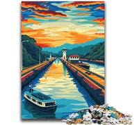 1000 Piece Jigsaw Puzzle for Adults And Teenagers Panama Canal 1000 Piece Jigsaw,for Educational Game Challenge Toy Deal As Gifts for The Whole Family (50x75cm)