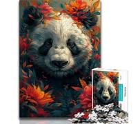 1000 Piece Jigsaw Puzzle for Adults And Teenagers Panda in Flower 1000 Piece Jigsaw,Relax Games Is Ideal As A Gift for The Whole Family 26x38cm