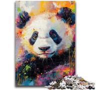 1000 Piece Jigsaw Puzzle for Adults And Teenagers Panda Oil Painting for And from 14 Years And over Play Toys Because It Is Ideal As A Gift for The Whole Family 38x26cm