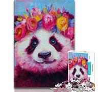 1000 Piece Jigsaw Puzzle for Adults And Teenagers Panda Painting,Charcoal Art Staycation Kill Time for Home Decoration (38x26cm)