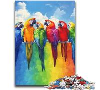 1000 Piece Jigsaw Puzzle for Adults And Teenagers Parrot on The Rainbow Help The Brain Exercise Addictive Toys to Cultivate Patience Suitable for Couples 26x38cm