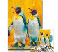 1000 Piece Jigsaw Puzzle for Adults And Teenagers Penguin Oil Painting Teenager Jigsaw,Birthday Gift Idea for Adults, Family Game And Hobby 50x75cm