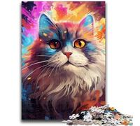 1000 Piece Jigsaw Puzzle for Adults And Teenagers Persian Cat 1000 Pieces for Adults,Staycation Kill Time with Fully Interlocking Randomly Shaped Pieces (50x75cm)