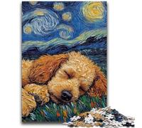 1000 Piece Jigsaw Puzzle for Adults And Teenagers Poodle Night Sky Challenging Game And Family Play Secret Santa Gifts 50x75cm