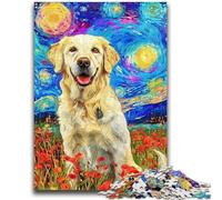 1000 Piece Jigsaw Puzzle for Adults And Teenagers Poppy Golden Retriever Puzzles,Educational Toy Funny Family Games Unique Home Decor (38x26cm)