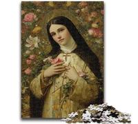1000 Piece Jigsaw Puzzle for Adults And Teenagers Portrait of Mary The Mother Stress Reliever Difficult Challenge Enhance Love between Couples 50x75cm