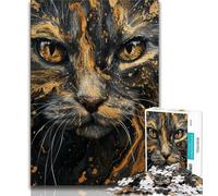 1000 Piece Jigsaw Puzzle for Adults And Teenagers Psychedelic Art Cat Adult Puzzles,Educational Games Wall Decoration Unique Birthday And Xmas Gifts (size 75x50cm)