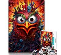 1000 Piece Jigsaw Puzzle for Adults And Teenagers Psychedelic Bird Adult Puzzles,Home Decoration Toys for Age 14 Years Up 26x38cm