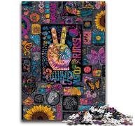 1000 Piece Jigsaw Puzzle for Adults And Teenagers Psychedelic Charcoal Art Staycation Kill Time for Home Decoration 50x75cm