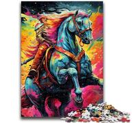 1000 Piece Jigsaw Puzzle for Adults And Teenagers Psychedelic Colored Horses Teenager Jigsaw,Decompressing Intellectual Educational Toy Birthday Gift (50x75cm)