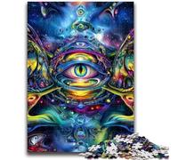 1000 Piece Jigsaw Puzzle for Adults And Teenagers Psychedelic Face for Age 14+ Intellectual Game Christmas Birthday Gifts 50x75cm