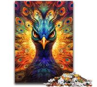 1000 Piece Jigsaw Puzzle for Adults And Teenagers Psychedelic Peacock Teenager Jigsaw,Fun Present & Activity for Home,Toy for Rainy Days (50x75cm)