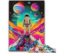 1000 Piece Jigsaw Puzzle for Adults And Teenagers Psychedelic Smoke Astronaut Charcoal Art Staycation Kill Time for Home Decoration 50x75cm