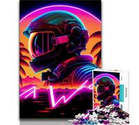 1000 Piece Jigsaw Puzzle for Adults And Teenagers Punk Astronaut Puzzles,Family Educational Games Home Decoration Gift 38x26cm