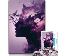 1000 Piece Jigsaw Puzzle for Adults And Teenagers Purple Butterfly 1000 Pieces for Adults,learning Educational for Is Ideal As A Gift for The Whole Family (size 75x50cm)
