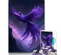 1000 Piece Jigsaw Puzzle for Adults And Teenagers Purple Phoenix Adult Puzzles,Home Decoration Toys for Age 14 Years Up 26x38cm