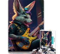1000 Piece Jigsaw Puzzle for Adults And Teenagers Rabbit Guitar Animal Puzzles for Adults,Relax Games Is Ideal As A Gift for The Whole Family (size 75x50cm)