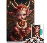 1000 Piece Jigsaw Puzzle for Adults And Teenagers Red Dragon Girl 1000 Pieces for Adults,learning Educational for Is Ideal As A Gift for The Whole Family (size 75x50cm)