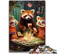 1000 Piece Jigsaw Puzzle for Adults And Teenagers Red Panda Art Puzzles,Family Educational Games Home Decoration Gift (50x75cm)
