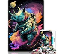 1000 Piece Jigsaw Puzzle for Adults And Teenagers Rhino Playful Teenager Puzzles,Family Educational Games Home Decoration Gift (size 38x26cm)