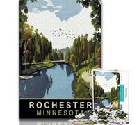1000 Piece Jigsaw Puzzle for Adults And Teenagers Rochester Park Minnesota,Learning Educational Toys Family Games Enhance Love between Couples (38x26cm)