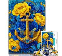 1000 Piece Jigsaw Puzzle for Adults And Teenagers Rose Anchor 1000 Piece Jigsaw,Relax Games Is Ideal As A Gift for The Whole Family 26x38cm