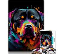 1000 Piece Jigsaw Puzzle for Adults And Teenagers Rottweiler Colorful Puzzles,Family Educational Games Home Decoration Gift 38x26cm