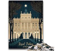 1000 Piece Jigsaw Puzzle for Adults And Teenagers Royal Palace of Madrid 1000 Piece Jigsaw,for Educational Game Challenge Toy Deal As Gifts for The Whole Family (26x38cm)