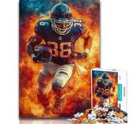 1000 Piece Jigsaw Puzzle for Adults And Teenagers Rugby Player,Staycation Kill Time with Matching Poster And Trivia Sheet 38x26cm