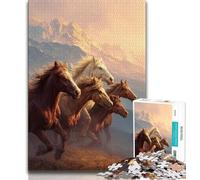 1000 Piece Jigsaw Puzzle for Adults And Teenagers Running Horse Teenager Puzzles,Family Educational Games Home Decoration Gift (size 38x26cm)