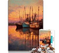 1000 Piece Jigsaw Puzzle for Adults And Teenagers Sailboat Oil Painting Adult Puzzles,Home Decoration Toys for Age 14 Years Up 26x38cm
